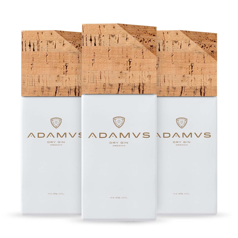 Adamus Pack of 3 Organic Dry Gin 70cl